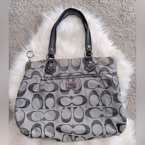 Coach Poppy Signature Glam Tote EUC